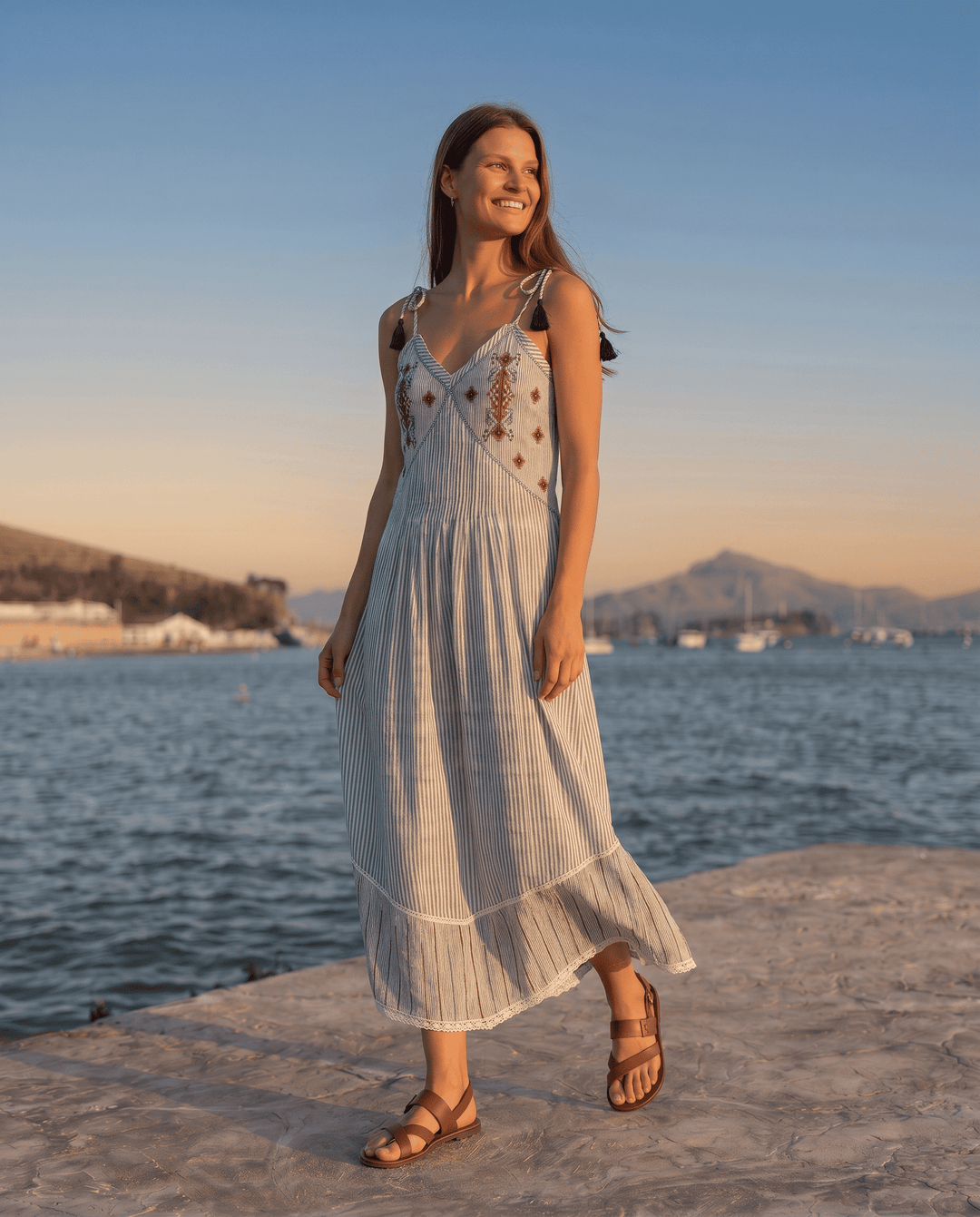 ENEA BB155 SPAGHETTI-STRAP DRESS