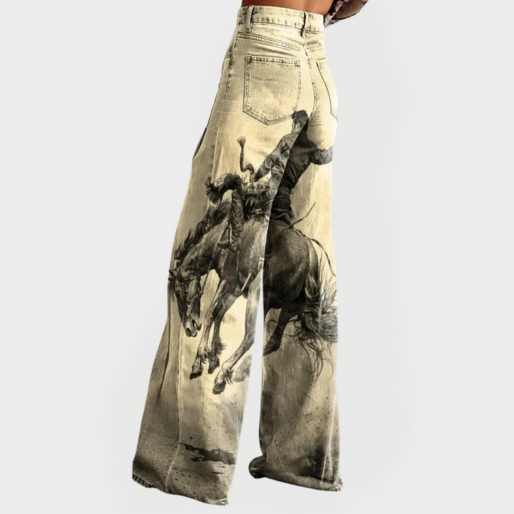 Jeans comodi con gamba larga e vestibilità rilassata