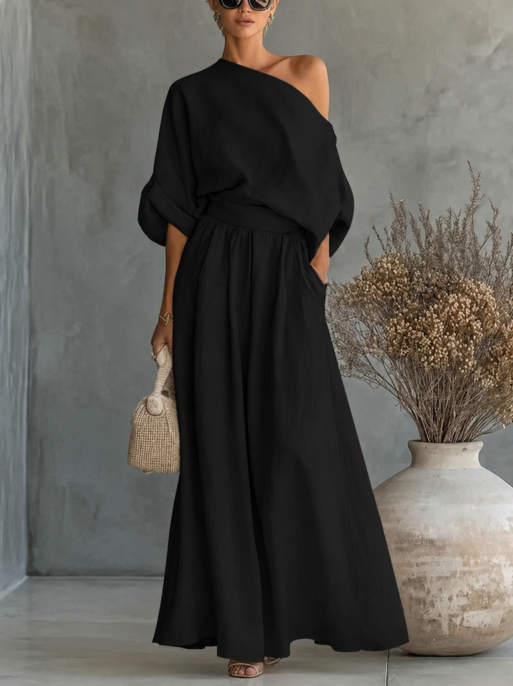Lisa | Top morbido a spalle scoperte e pantaloni tapered